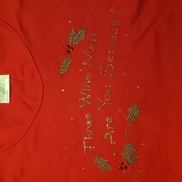 Cactus Bay Women's 3/4 Sleeve Christmas Tee - Picture 4 of 5